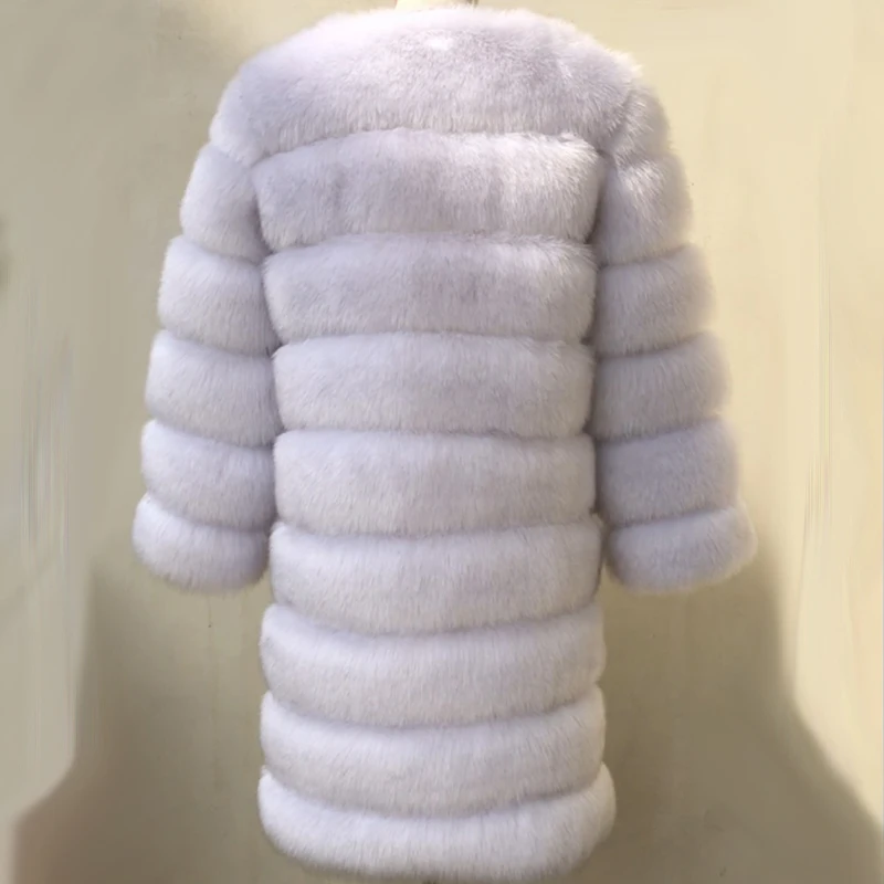 HJQJLJLS 2021Winter New Women Long Faux Fur Coat Fluffy Jacket White Black Fake Fur Coats Overcoat Female Thick Warm Outerwear