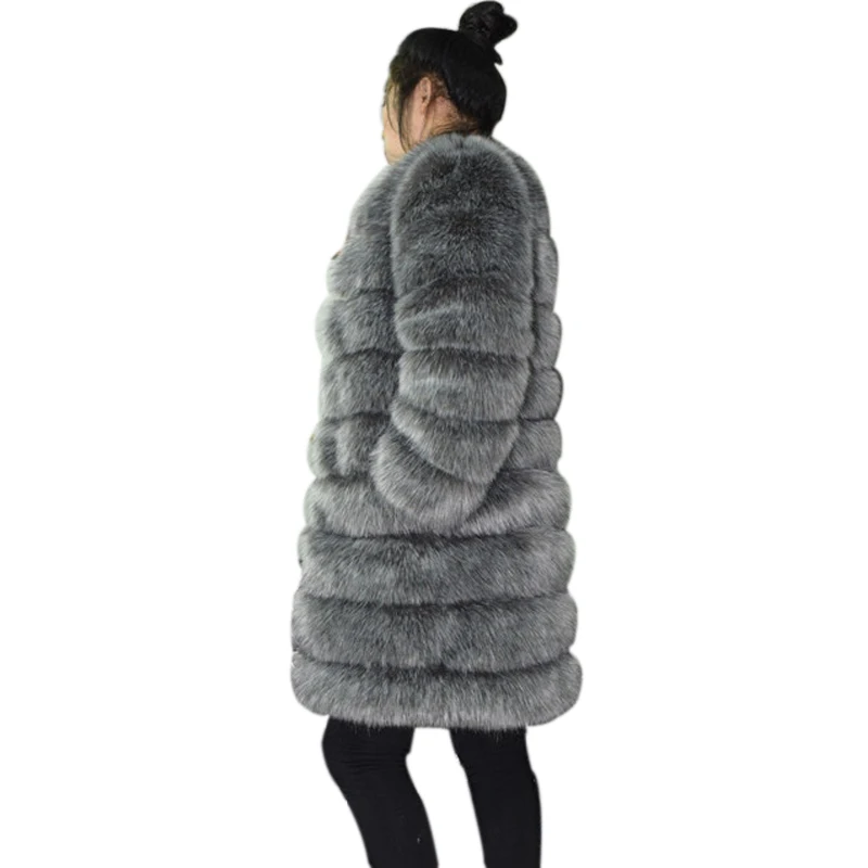 HJQJLJLS 2021Winter New Women Long Faux Fur Coat Fluffy Jacket White Black Fake Fur Coats Overcoat Female Thick Warm Outerwear