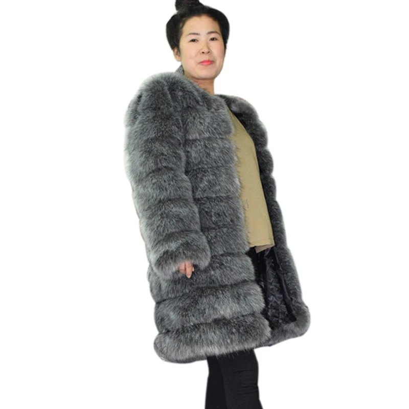 HJQJLJLS 2021Winter New Women Long Faux Fur Coat Fluffy Jacket White Black Fake Fur Coats Overcoat Female Thick Warm Outerwear