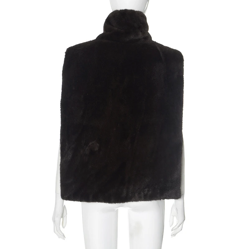 Casual Furry Faux Fur Hooded Pullover Women Loose Full Sleeve Warm Solid Coat 2026 Autumn Winter Lady Street Fashion Outwear New