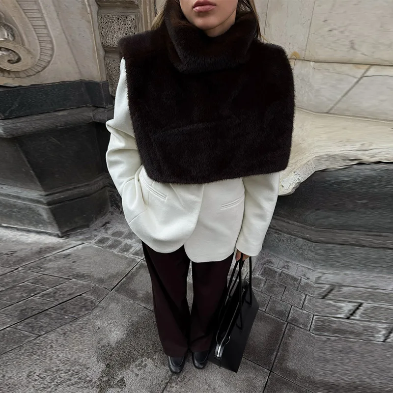 Casual Furry Faux Fur Hooded Pullover Women Loose Full Sleeve Warm Solid Coat 2026 Autumn Winter Lady Street Fashion Outwear New