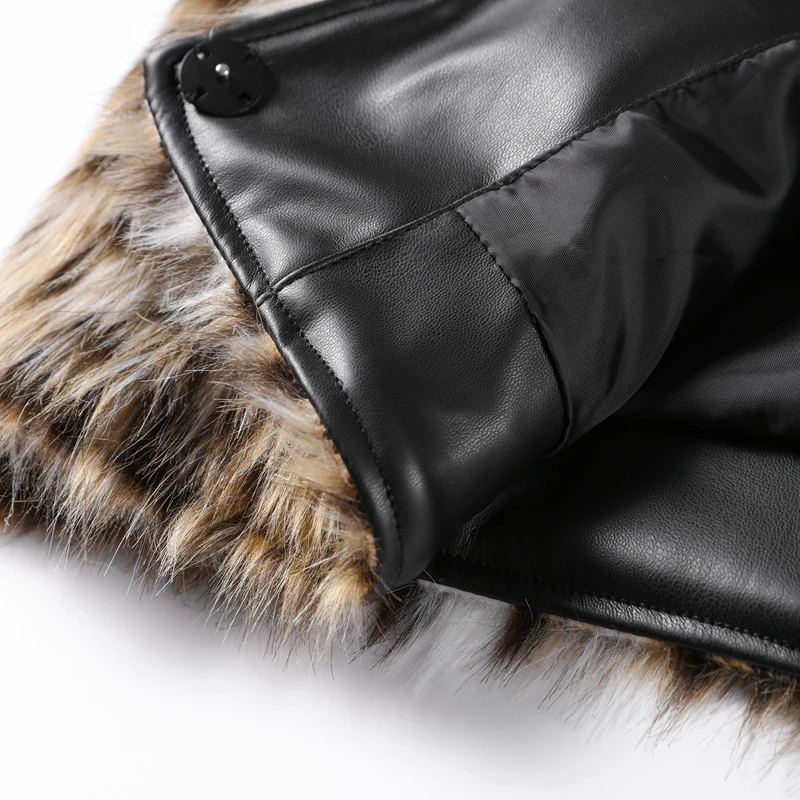 Fashion Leopard Faux Fur Coat Women Casual Lapel Single Breasted Plush Warm Overcoat 2025 Winter New Lady Cozy Print Streetwear