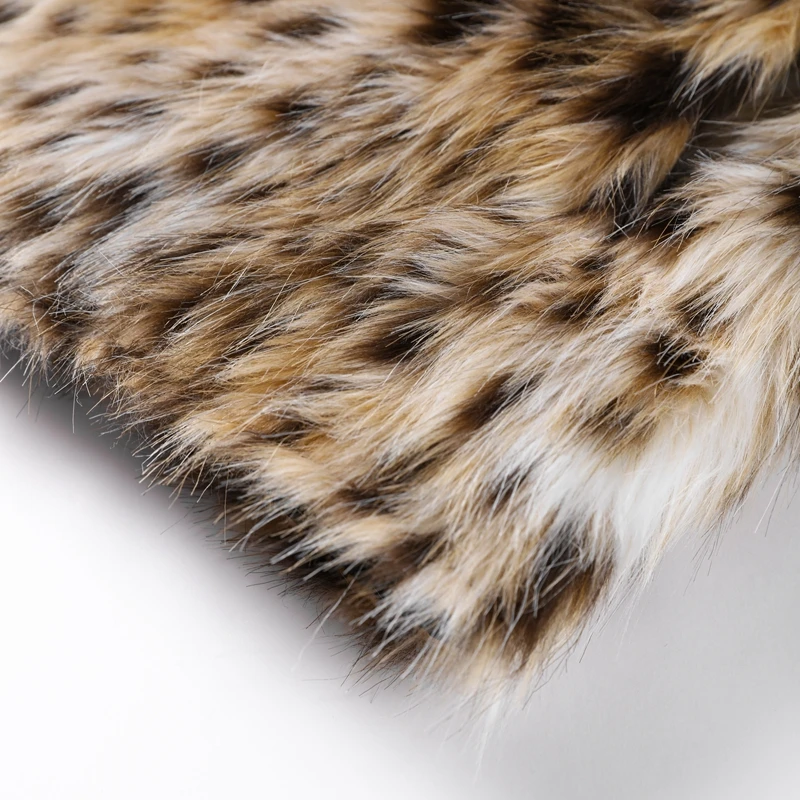 Fashion Leopard Faux Fur Coat Women Casual Lapel Single Breasted Plush Warm Overcoat 2025 Winter New Lady Cozy Print Streetwear