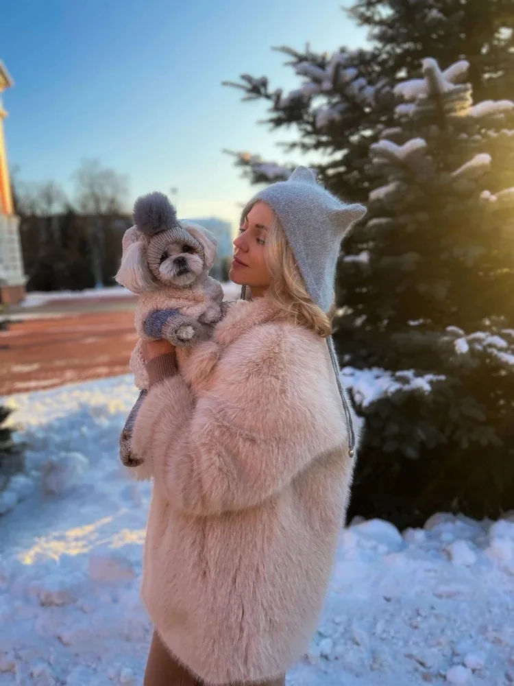 New Winter Faux Fur Coat Street Fashion Soft Smooth Fox Fur Jacket With Waist Belt Warm Thick Brand Luxury Plush Overcoat