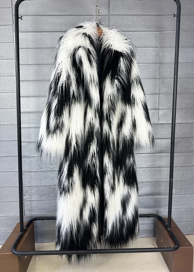Imitation Fox Fur Faux Fur Women 2026 New Winter Fur Coat Faux Fox Fur Coat Imitation Beach Wool Jacquard Colorful Fur Coat H396