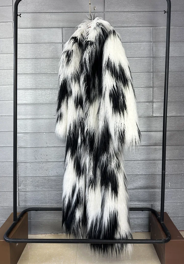 Imitation Fox Fur Faux Fur Women 2026 New Winter Fur Coat Faux Fox Fur Coat Imitation Beach Wool Jacquard Colorful Fur Coat H396