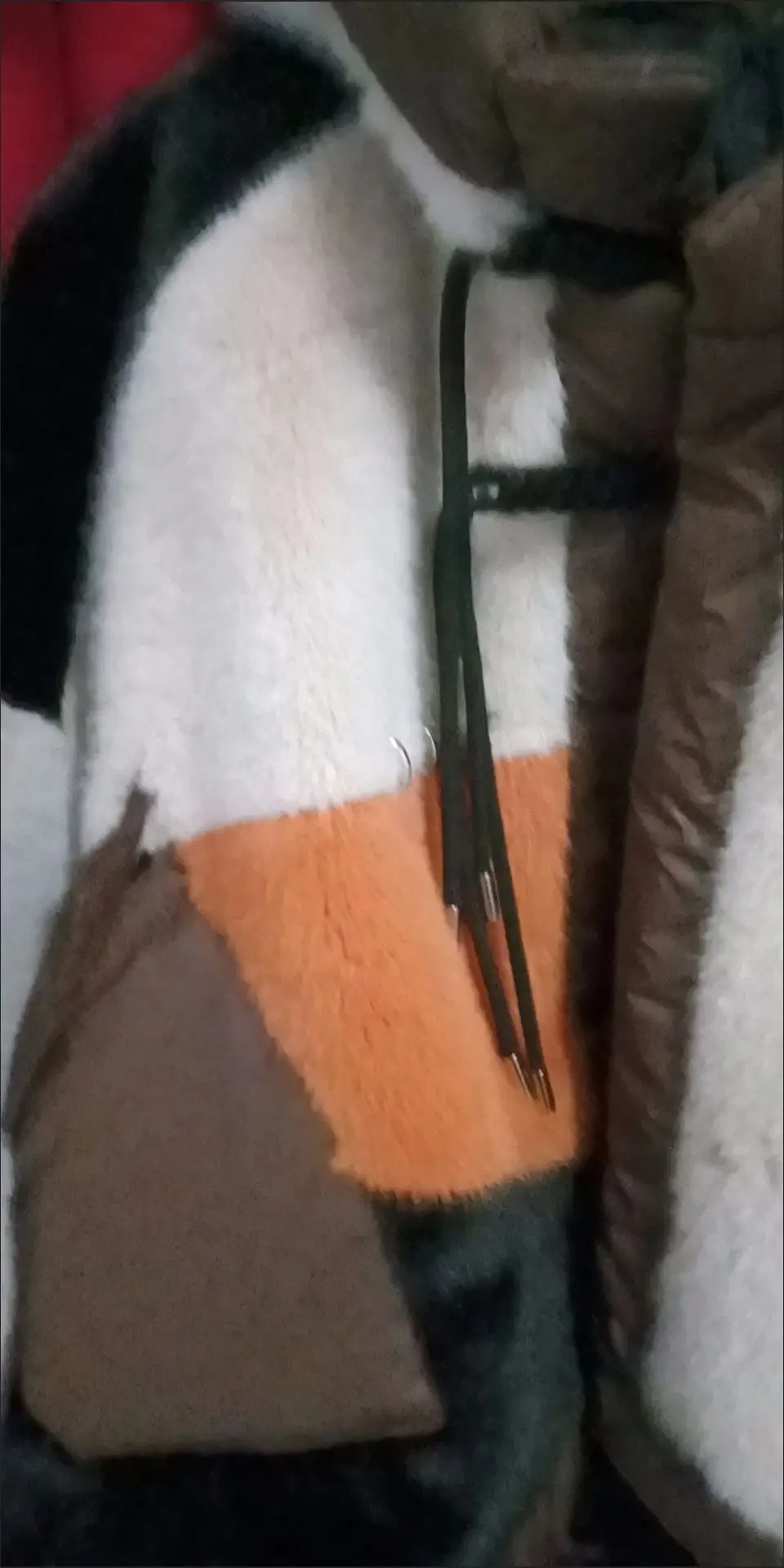 Faux Fur Coat for Women,Covered Button Jacket,Hooded Outwear,Luxury,Spliced,Autumn and Winter,2025
