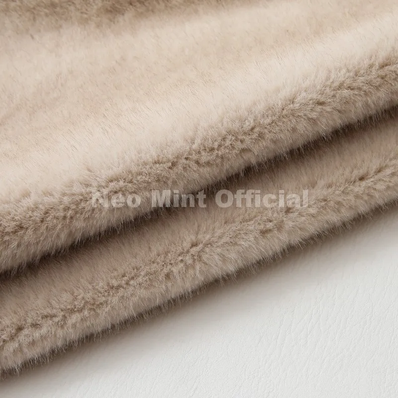 Neo Mint Luxury Long Belted Faux Mink Fur Coat Women 2025 Winter Thick Warm Overcoat Chic Street Fashion Fake Fur Coat Outerwear