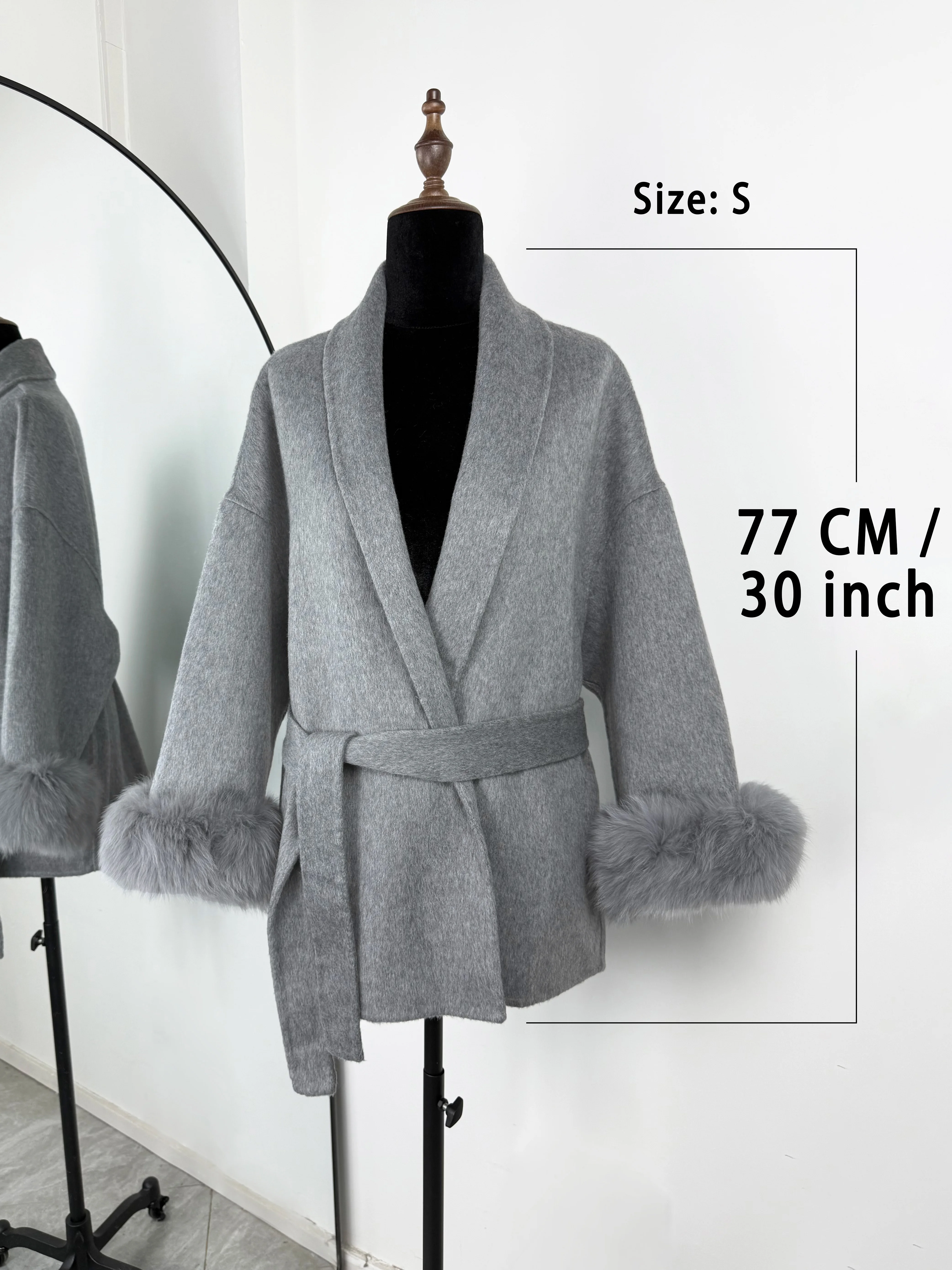 Trendix Fox Fur Woolen Women's Autumn Coat Fashion Patchwork Double-Sided Wool Overcoat 2025 New Elegant Office Commuter Jacket