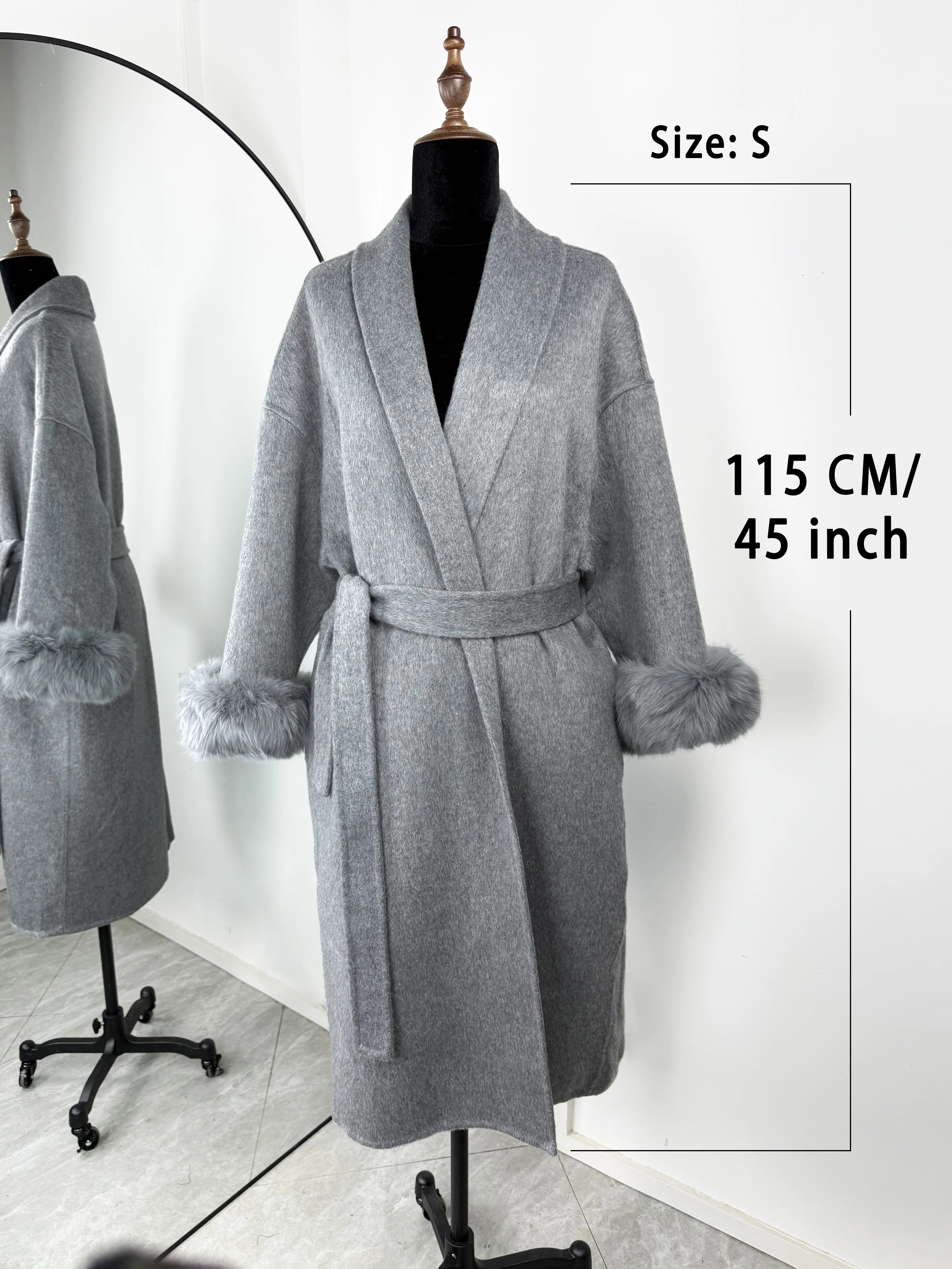 Trendix Fox Fur Woolen Women's Autumn Coat Fashion Patchwork Double-Sided Wool Overcoat 2025 New Elegant Office Commuter Jacket