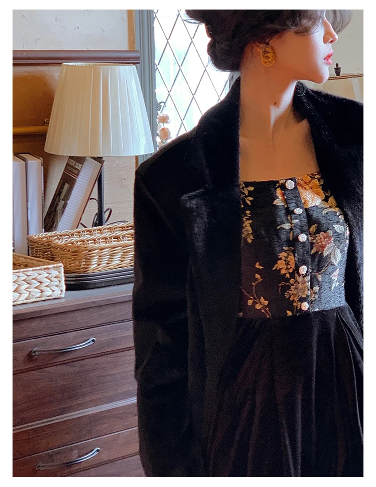 Lautaro Winter Oversized Long Black Soft Faux Fur Trench Coat for Women Long Sleeve Sashes Casual Stylish Korean Fashion 2021