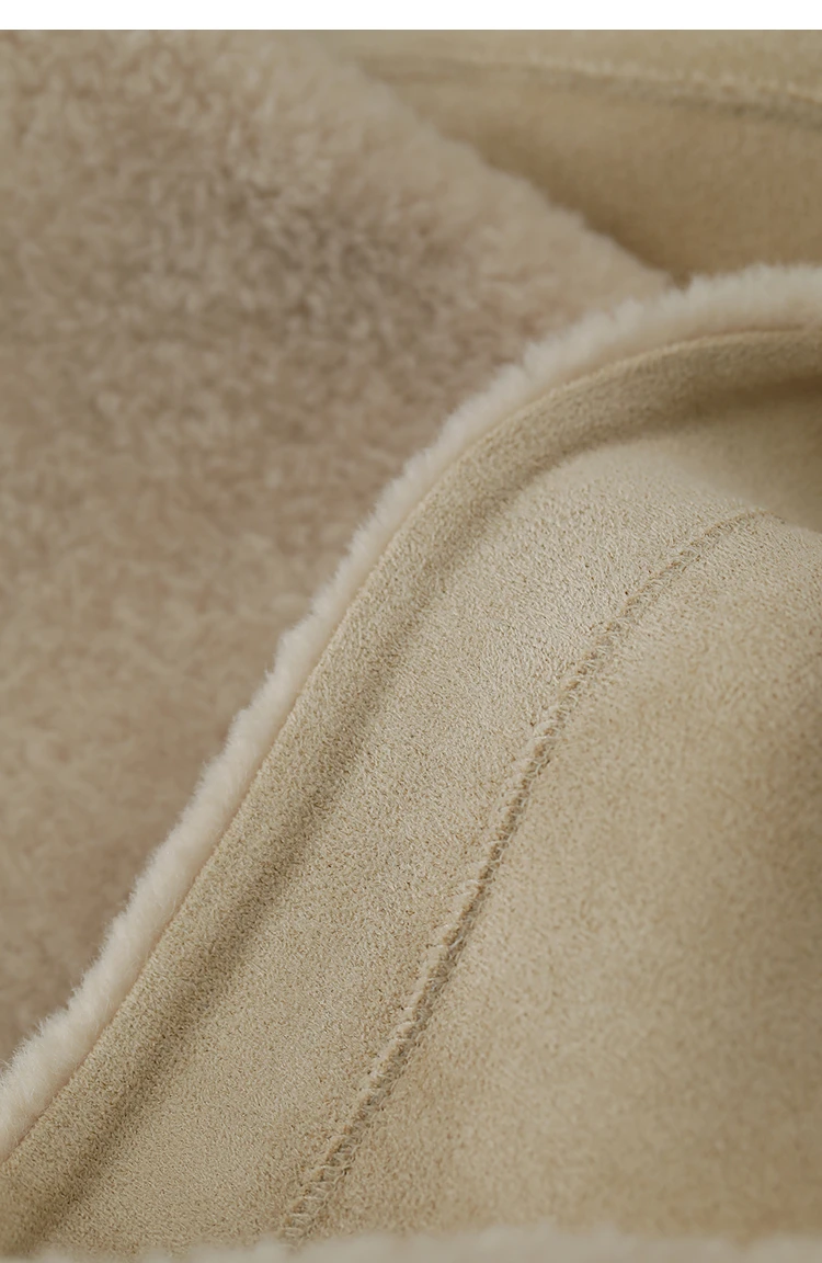 Amii Fur Coat Woman 2025 Winter New O-Neck Loose Medium And Long Tops With Scarf Warm Long Sleeve Elegant Fur Jacket 12554011