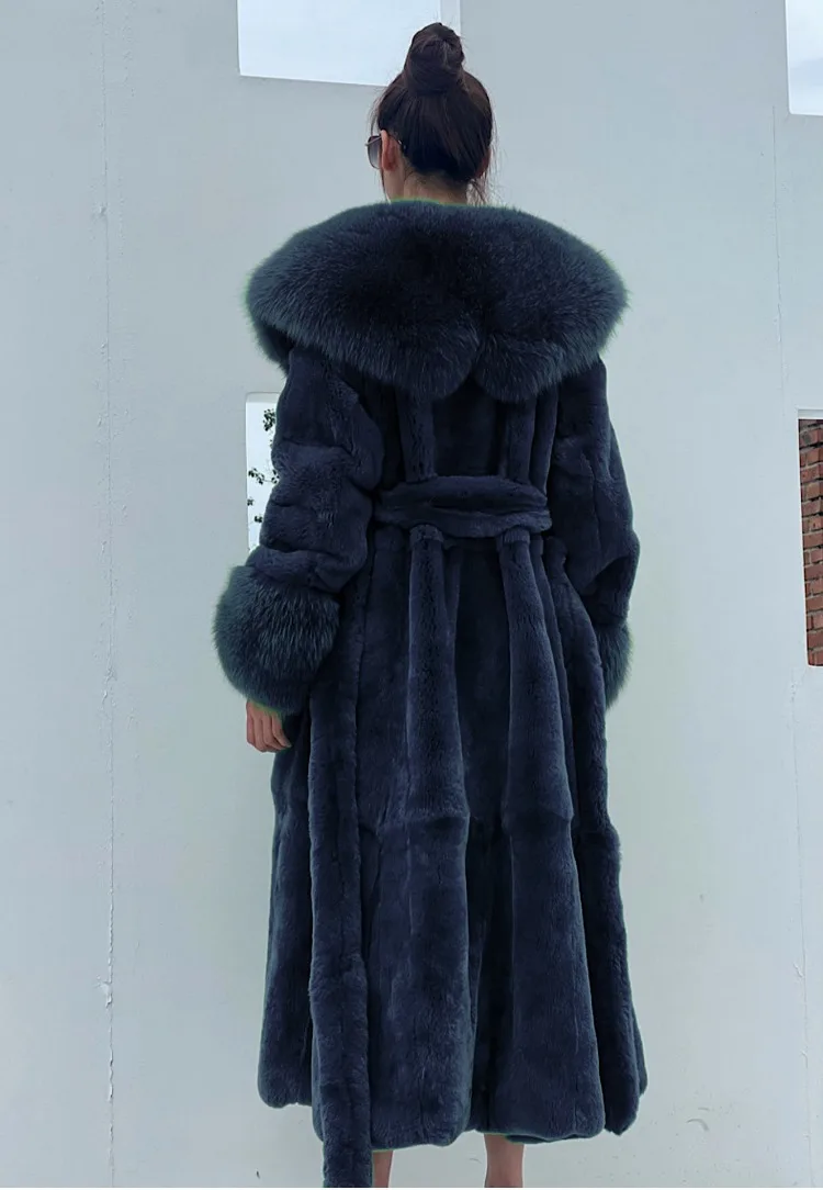 Winter Women Long Faux Fur Coat Thick Warm Mink Fur Jacket Feather Coats Oversized Outerwear Fur Collar Luxury Women's Clothing