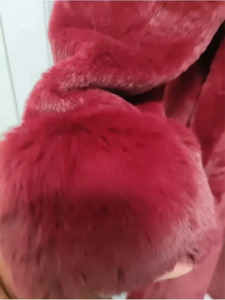 Winter Women Long Faux Fur Coat Thick Warm Mink Fur Jacket Feather Coats Oversized Outerwear Fur Collar Luxury Women's Clothing