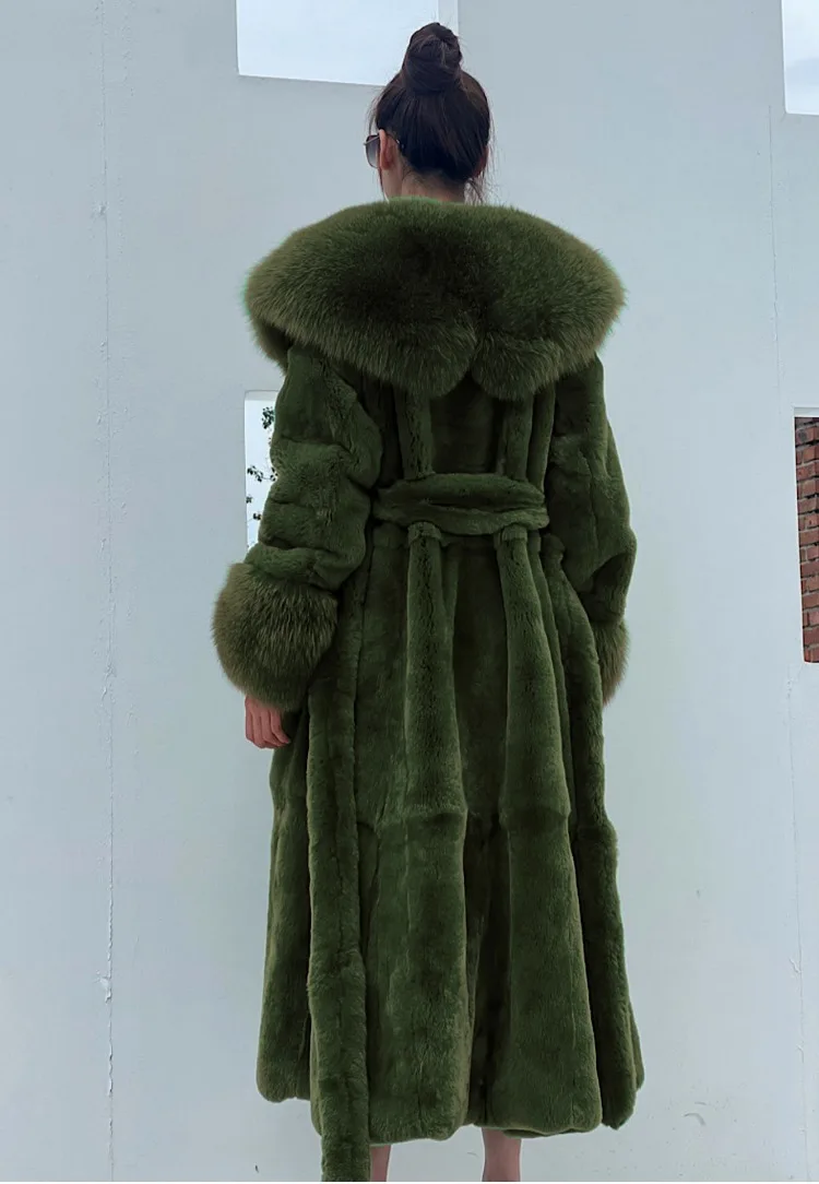 Winter Women Long Faux Fur Coat Thick Warm Mink Fur Jacket Feather Coats Oversized Outerwear Fur Collar Luxury Women's Clothing