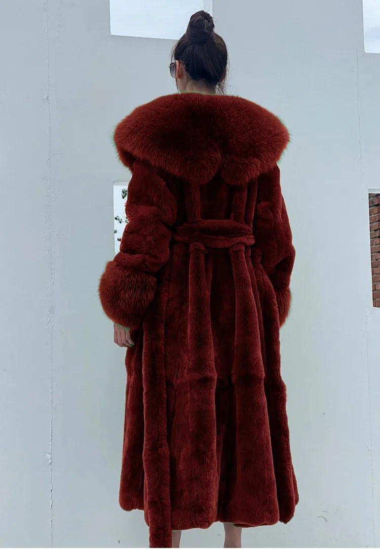 Winter Women Long Faux Fur Coat Thick Warm Mink Fur Jacket Feather Coats Oversized Outerwear Fur Collar Luxury Women's Clothing