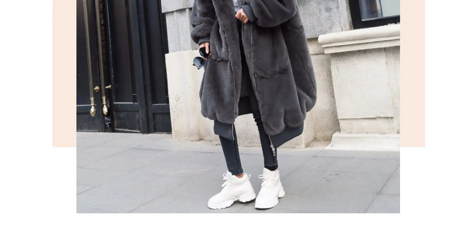 2025 Winter New Faux Fur Cotton Coat Fashion Hooded Cotton Coat Long Plush Fleece Temperament Loose Jacket Women Winter Trend