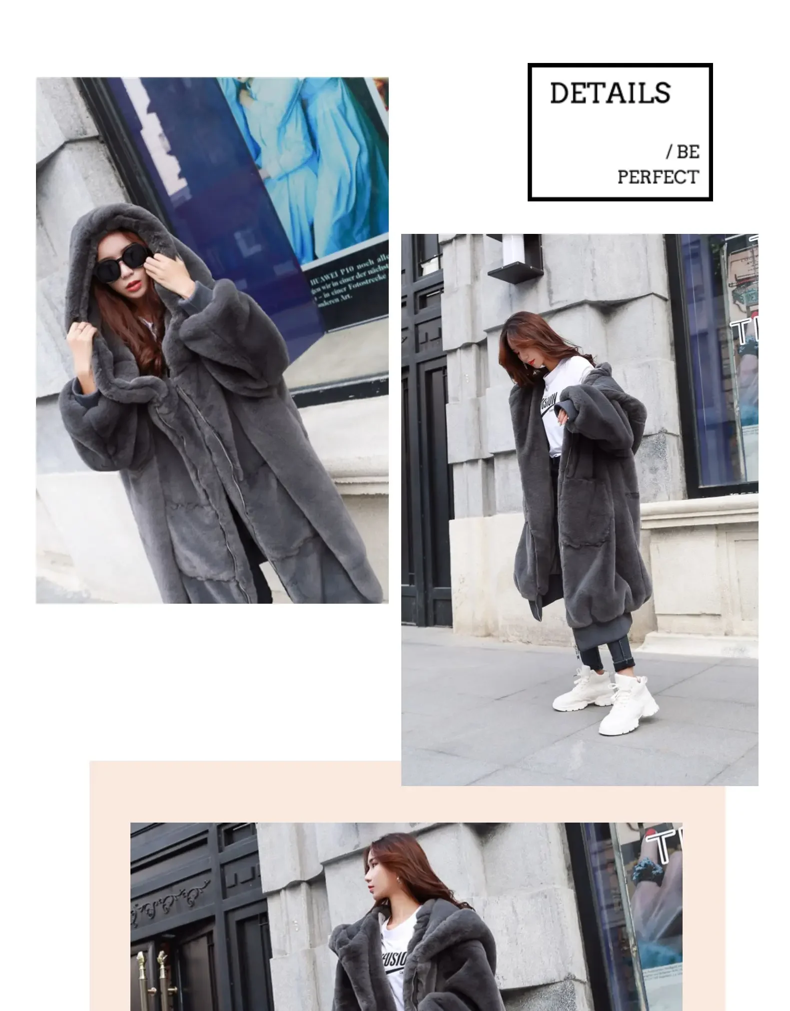 2025 Winter New Faux Fur Cotton Coat Fashion Hooded Cotton Coat Long Plush Fleece Temperament Loose Jacket Women Winter Trend