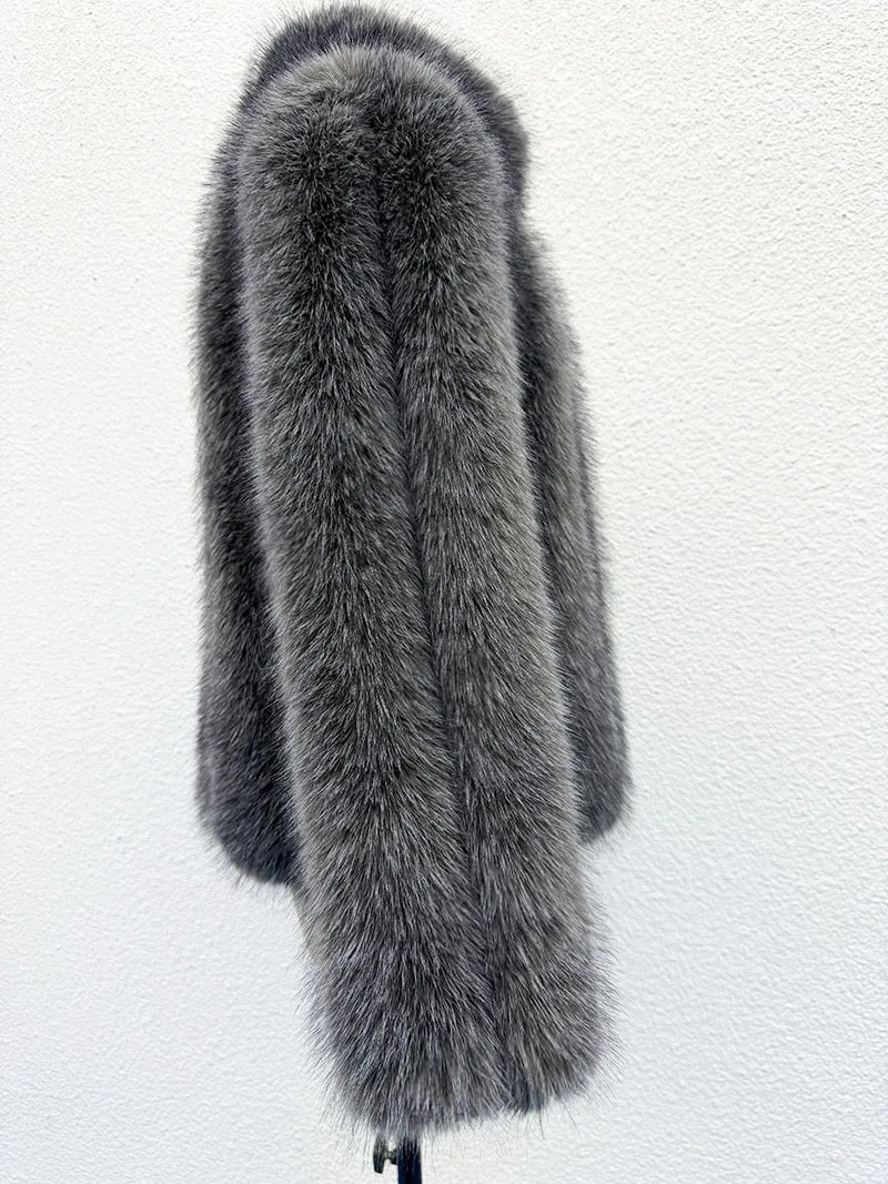ZADORIN New Luxury Patchwork Striped Stand Collar Faux Fur Coat Woman Clothing Winter Furry Jacket Fur Faux Coats Warm Fur Top