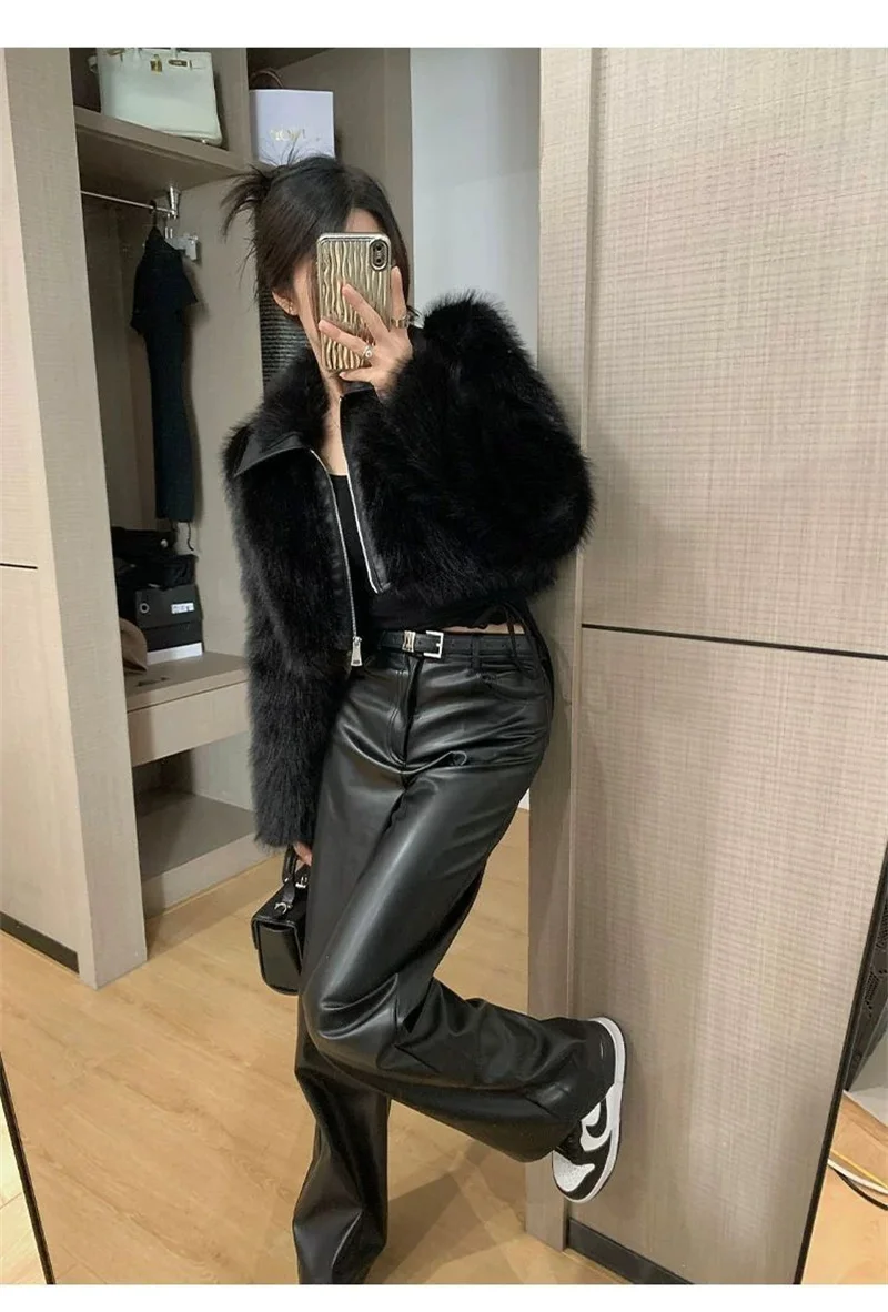 New Fur coat Women's fur Coat Trend Women's Autumn and Winter new Fashion Faux fur Luxury Lapels Mao Mao Blouse Women's Coat