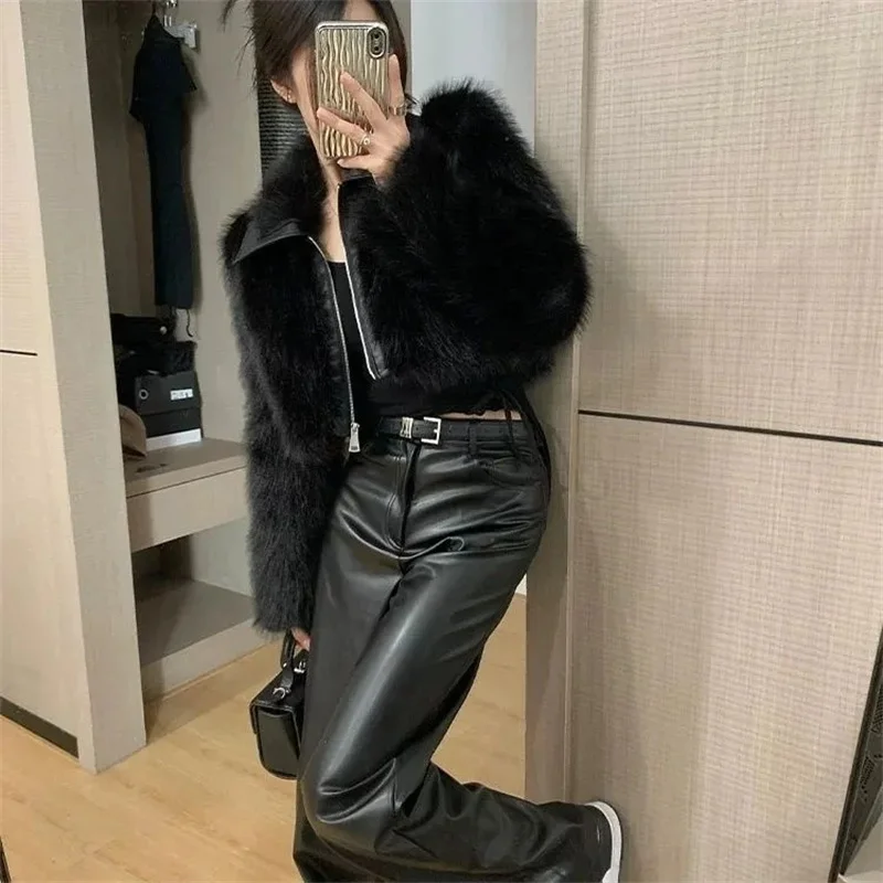New Fur coat Women's fur Coat Trend Women's Autumn and Winter new Fashion Faux fur Luxury Lapels Mao Mao Blouse Women's Coat