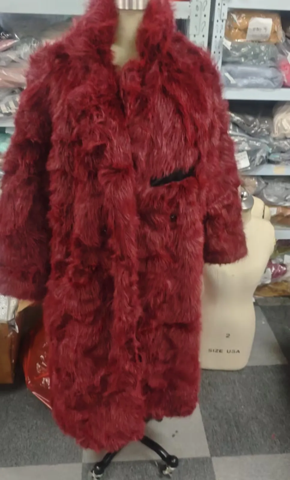 Temperament High-Quality Fur Coat for Women Winter Thickened Plush Fur Collar Imitating Fox Fur Loose Long Jacket Style