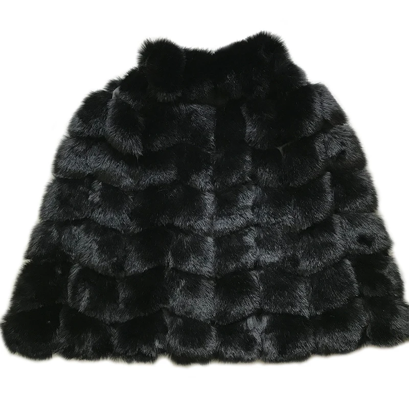 HJQJLJLS 80 Cm Faux Fur Vest 2021 Winter Women Thick Warm Faux Fox Fur Sleeveless Coat Female Fluffy Artificial Fur Coat Jacket