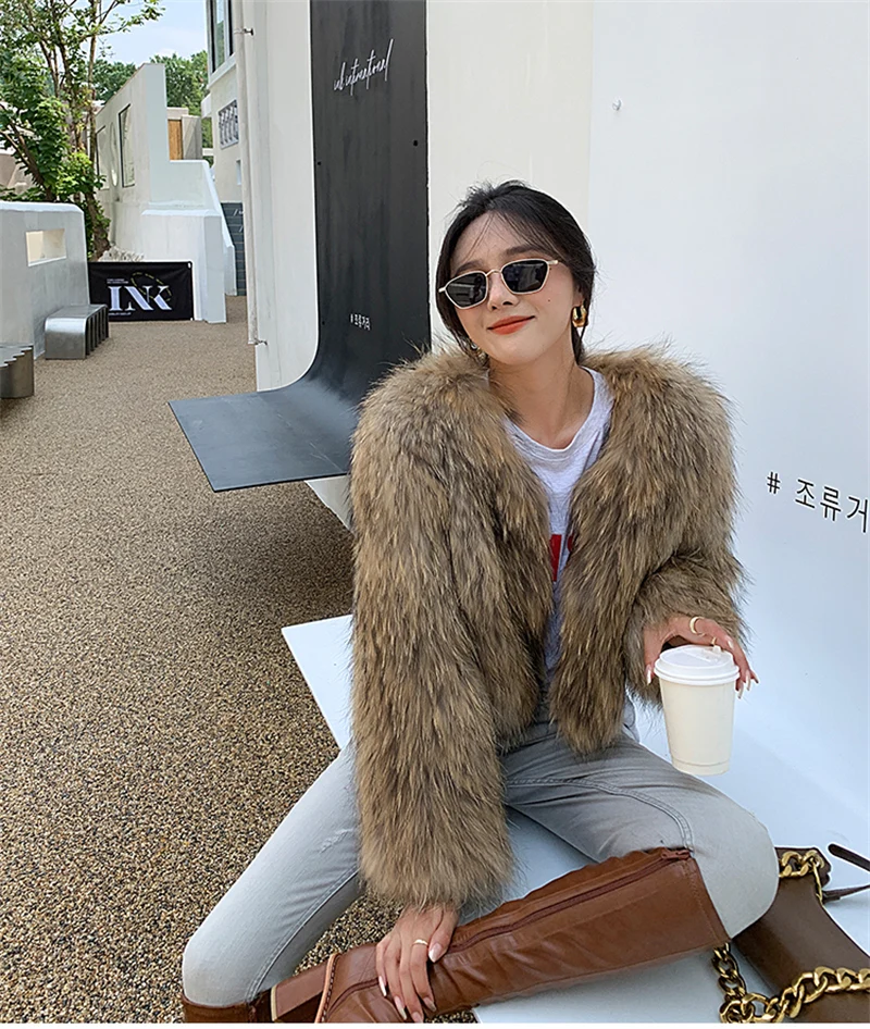 FANIECES Luxury Faux Fur Coats Women Winter Long Sleeve Furry Collarless Cardigan Fluffy Short Artificial Fur Outerweart шуба
