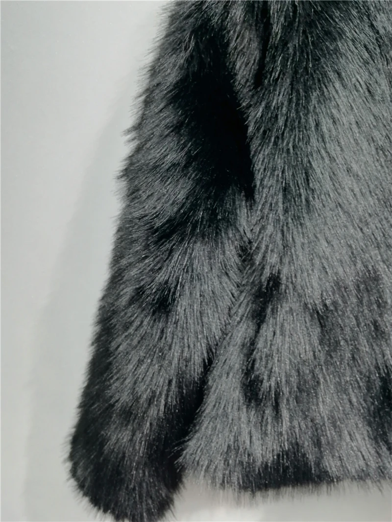 FANIECES Luxury Faux Fur Coats Women Winter Long Sleeve Furry Collarless Cardigan Fluffy Short Artificial Fur Outerweart шуба