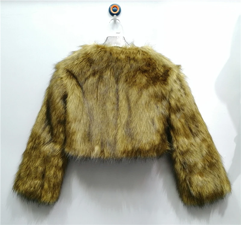FANIECES Luxury Faux Fur Coats Women Winter Long Sleeve Furry Collarless Cardigan Fluffy Short Artificial Fur Outerweart шуба