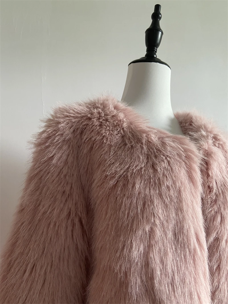 FANIECES Faux Fur Coat Women Luxury Collarless Short Fur Outwear Winter Elegant Thick Artificial Fur Jacket Warm Shaggy Overcoat