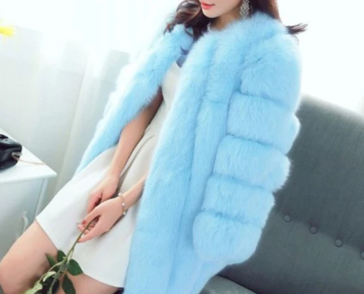 2024 Autumn Winter Female Korean Fashion Long Faux Fur Jacket Women Coats Loose Casual Warm Long Sleeve Outerwears Overcoat