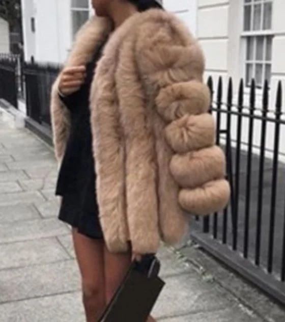 2024 Autumn Winter Female Korean Fashion Long Faux Fur Jacket Women Coats Loose Casual Warm Long Sleeve Outerwears Overcoat