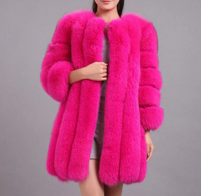 2024 Autumn Winter Female Korean Fashion Long Faux Fur Jacket Women Coats Loose Casual Warm Long Sleeve Outerwears Overcoat