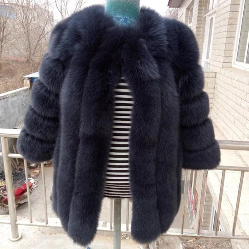 2024 Autumn Winter Female Korean Fashion Long Faux Fur Jacket Women Coats Loose Casual Warm Long Sleeve Outerwears Overcoat