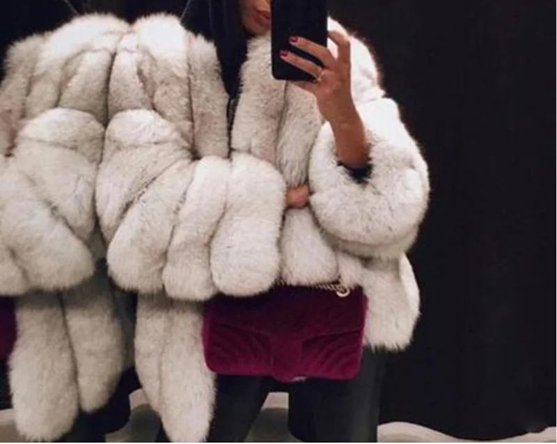 2024 Autumn Winter Female Korean Fashion Long Faux Fur Jacket Women Coats Loose Casual Warm Long Sleeve Outerwears Overcoat
