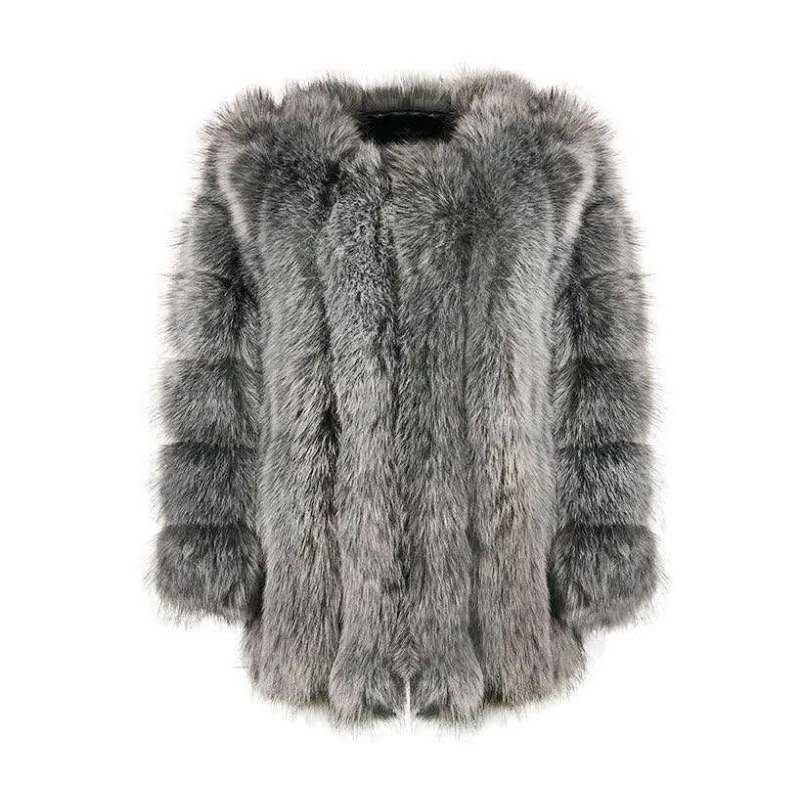 2024 Autumn Winter Female Korean Fashion Long Faux Fur Jacket Women Coats Loose Casual Warm Long Sleeve Outerwears Overcoat
