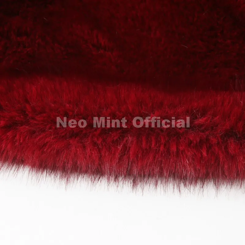 Neo Mint Y2k Brand Fashion Christmas Red Hooded Faux Fur Coat Women 2025 Winter Autumn Oversized Shaggy Overcoat Fox Fur Jacket