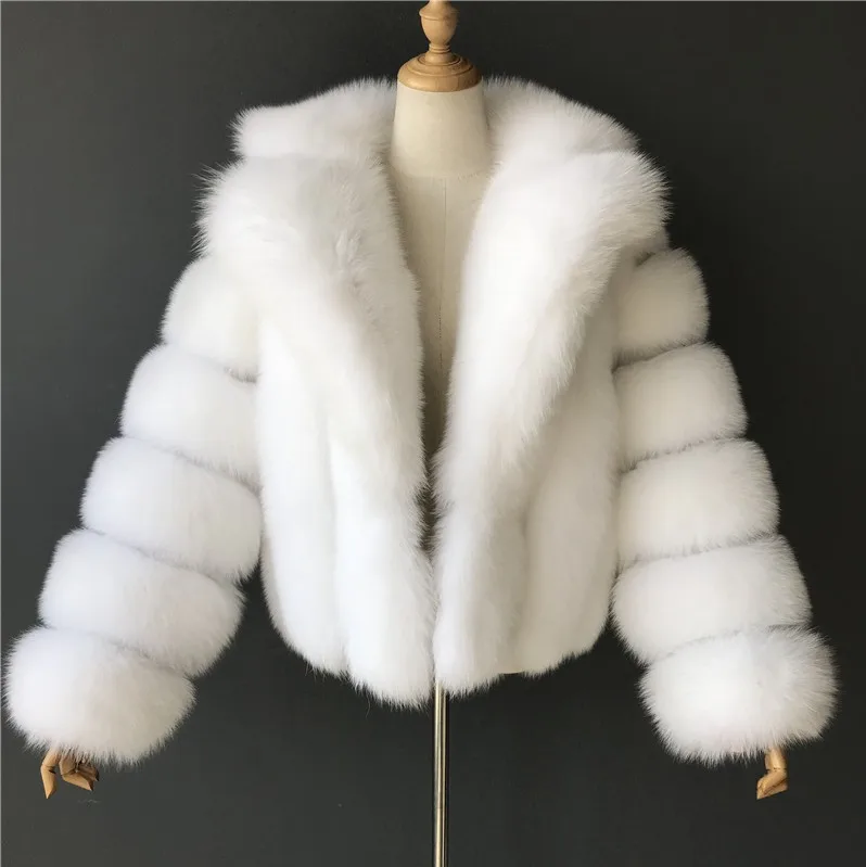 ZADORIN New Winter Mink Fur Coat Women Luxury FAUX Fox Fur Coat Thick Warm Lapel Long Sleeve Black White Fluffy Fur Jacket
