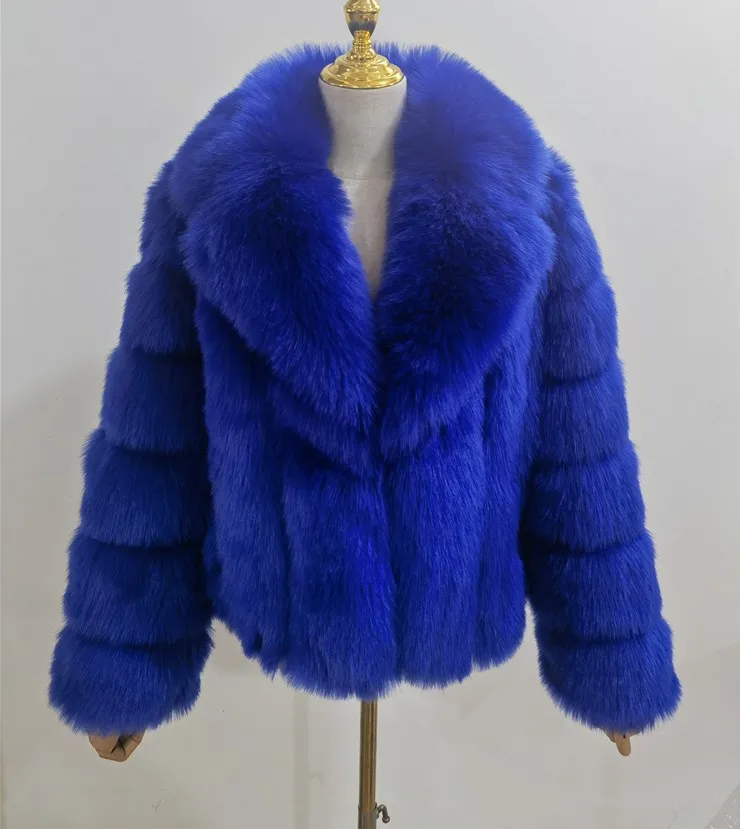 ZADORIN New Winter Mink Fur Coat Women Luxury FAUX Fox Fur Coat Thick Warm Lapel Long Sleeve Black White Fluffy Fur Jacket