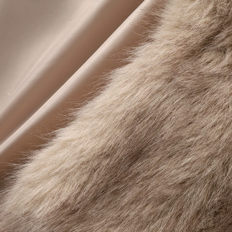 Neo Mint Chic Street Girls Gradient Faux Fur Jacket Women Winter 2024 Brand Fashion Fluffy Fox Fur Coat Female Luxury Outerwear