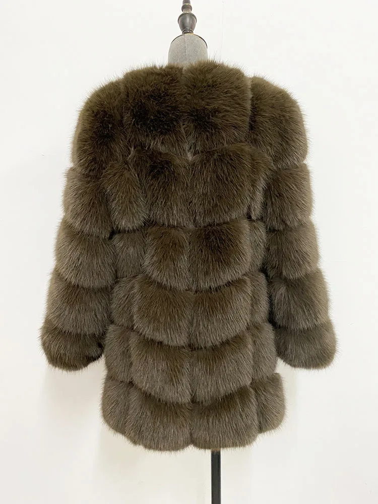 ZADORIN New Luxury Splicing Long Faux Fur Coat Woman Thick Warm Winter Fashion Fluffy Jacket Faux Fur Coats for Woman Outerwears