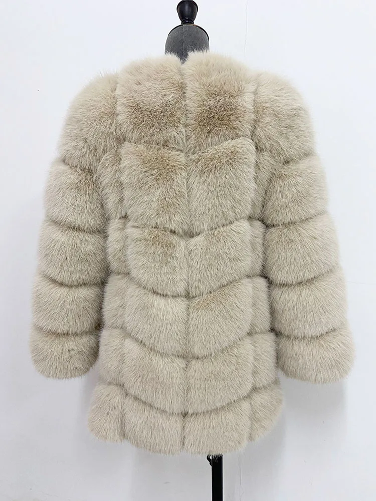 ZADORIN New Luxury Splicing Long Faux Fur Coat Woman Thick Warm Winter Fashion Fluffy Jacket Faux Fur Coats for Woman Outerwears