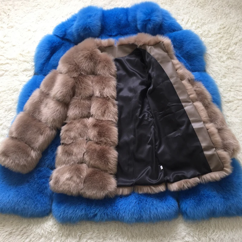 ZADORIN New Luxury Splicing Long Faux Fur Coat Woman Thick Warm Winter Fashion Fluffy Jacket Faux Fur Coats for Woman Outerwears