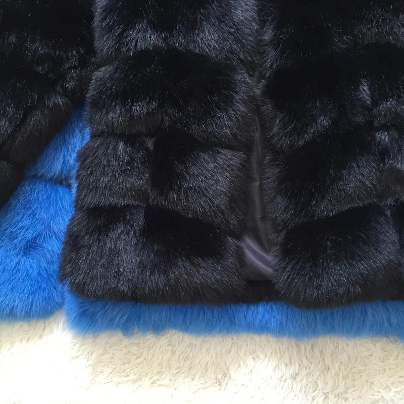 ZADORIN New Luxury Splicing Long Faux Fur Coat Woman Thick Warm Winter Fashion Fluffy Jacket Faux Fur Coats for Woman Outerwears