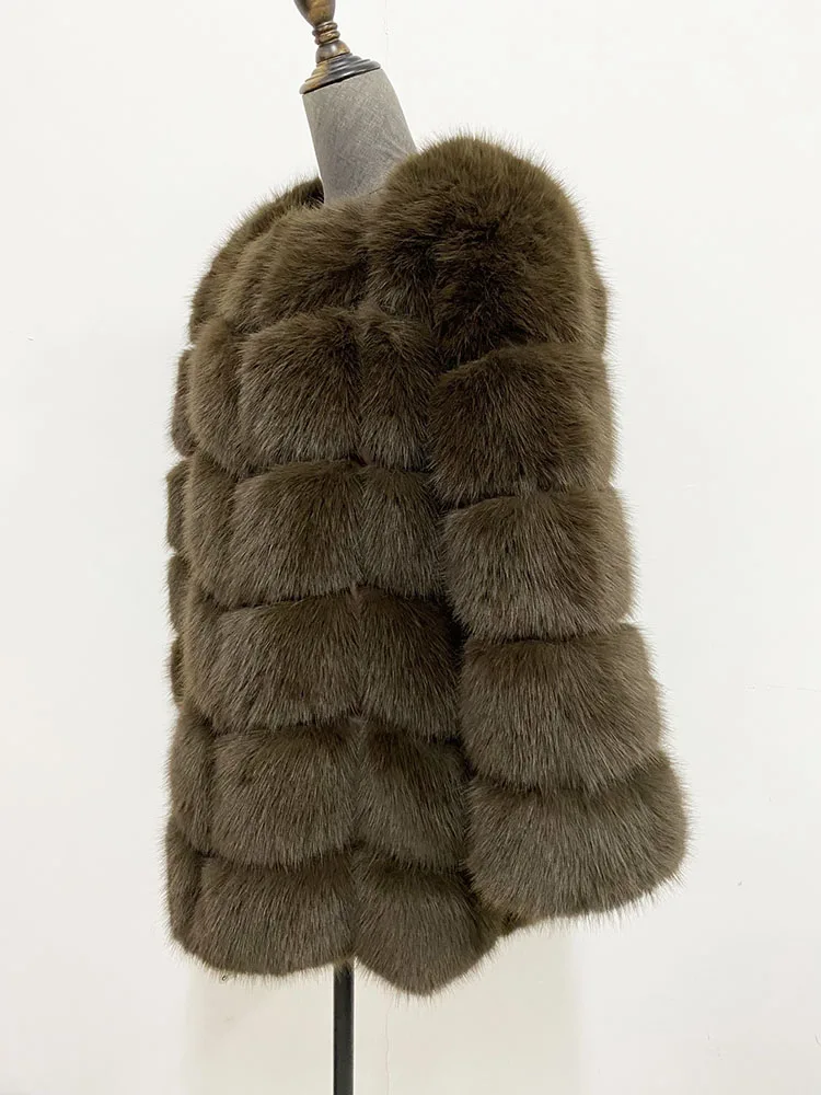 ZADORIN New Luxury Splicing Long Faux Fur Coat Woman Thick Warm Winter Fashion Fluffy Jacket Faux Fur Coats for Woman Outerwears