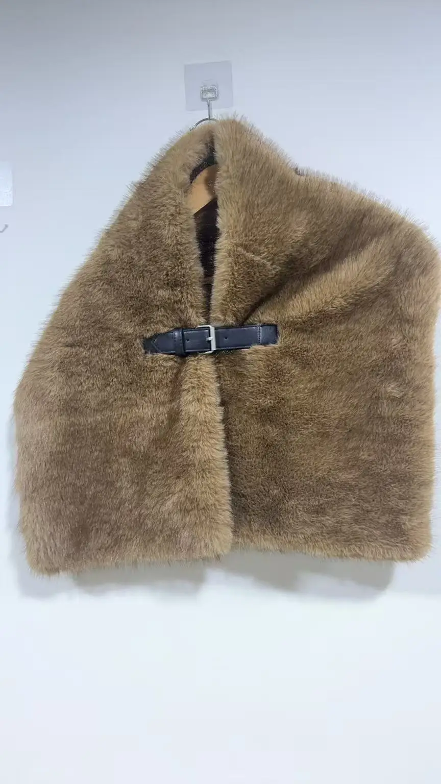 Women Fashion Faux Fur Scarf, Faux Mink Muffler