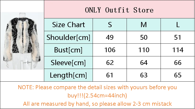Women Color Block Faux Fur Coat Casual Round Neck Long-sleeved Fluffy Warm Crop Coats 2026 Winter Lady Chic Daily Street Jacket