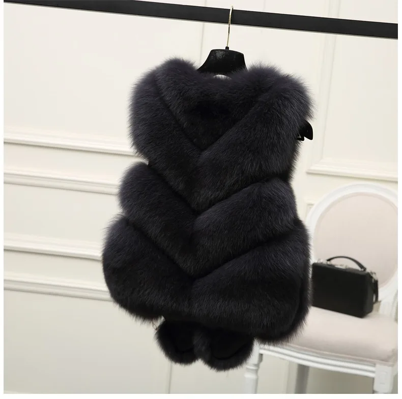 ZADORIN Autumn Winter Clothes Woman Fluffy Black White Faux Fur Coat Women V Neck Short Faux Fur Vest Top Jackets Veste Femme