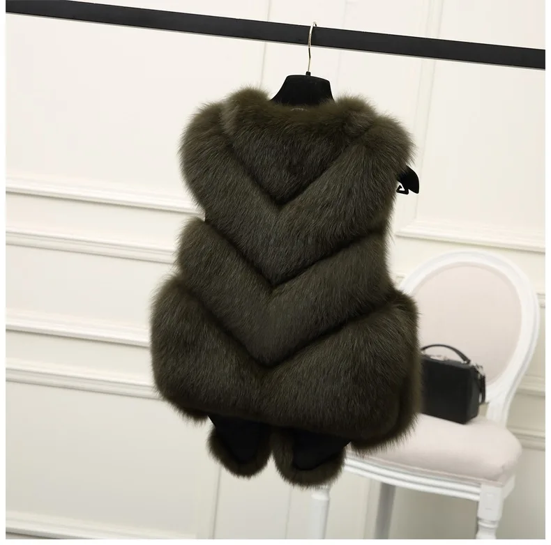 ZADORIN Autumn Winter Clothes Woman Fluffy Black White Faux Fur Coat Women V Neck Short Faux Fur Vest Top Jackets Veste Femme